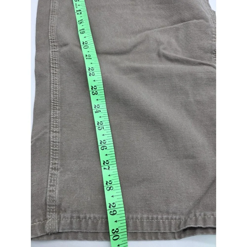 Carhartt Pants Mens 42x30 Khaki Loose Fit B159 Workwear Carpenter Utility Cotton